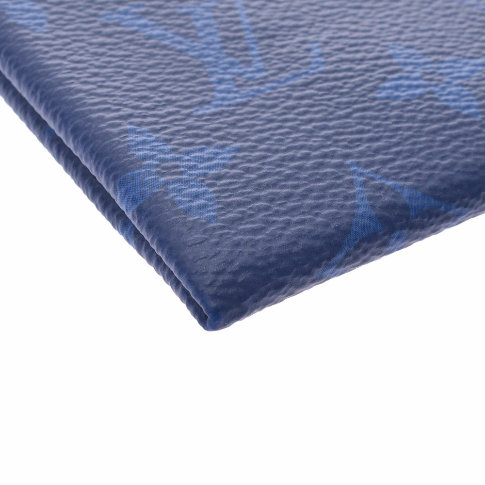 LOUIS VUITTON Taiga Rama Pochette Discovery Cobalt Blue Leather Clutch Bag - Picture 4 of 11